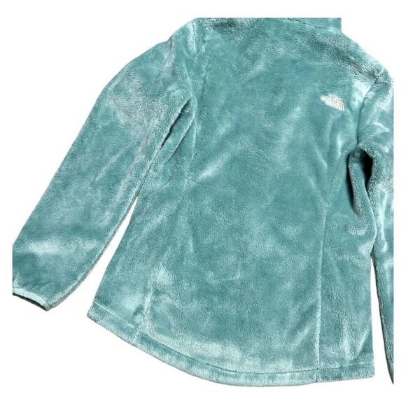 The North Face FAUX FUR FLEECE Outdoor Ski Winter Fall Womens Mint Green Jacket - Picture 7 of 7